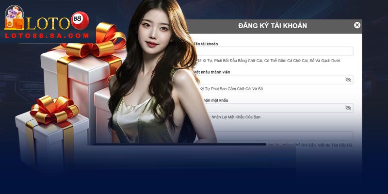 Đăng ký Loto188 4 Khi đăng ký tài khoản cần tận dụng các khuyến mãi được nhà cái đưa ra